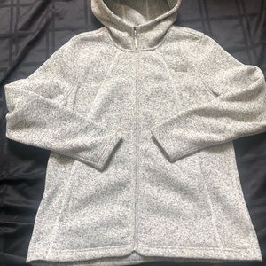 The North Face Crescent Full Zip Hoodie Women's Gray Hooded Pockets Size:XL